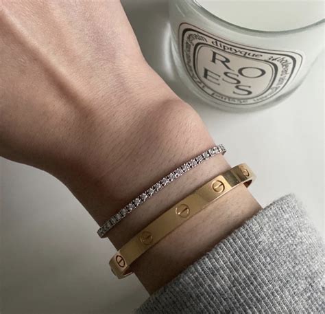 tennis bracelets cartier|cartier love bracelet with tennis.